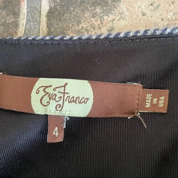 Anthropologie Eva Franco Ruffled Gathered Wool Blend Herringbone Mini Skirt Sz 4 - Picture 2 of 8